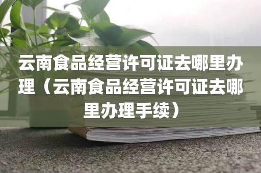 云南食品经营许可证去哪里办理（云南食品经营许可证去哪里办理手续）