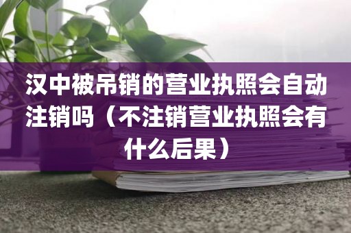 汉中被吊销的营业执照会自动注销吗（不注销营业执照会有什么后果）