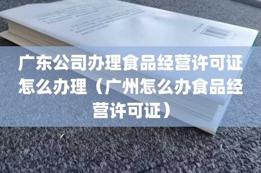广东公司办理食品经营许可证怎么办理（广州怎么办食品经营许可证）